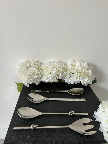 BACK IN STOCK Knotted Silver Salad Servers