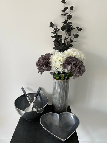 BACK IN STOCK Heart-Shaped recycled Gunmetal Grey Bowl