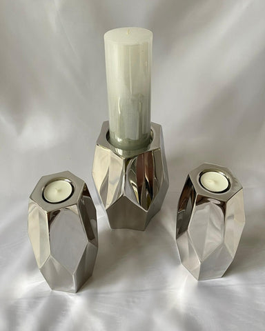 Small and Large Hexagonal Shaped Candle Holder 
