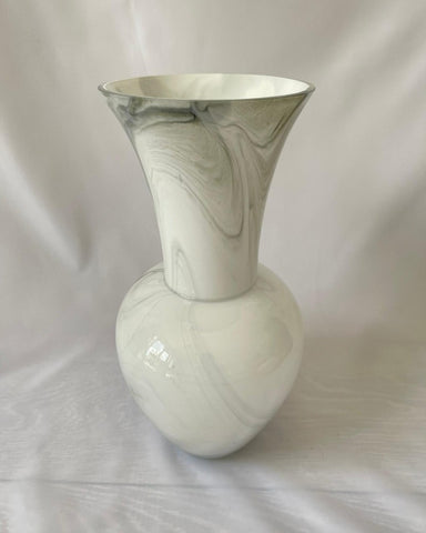Long Marble Glass Vase