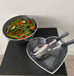 BACK IN STOCK Heart-Shaped recycled Gunmetal Grey Bowl