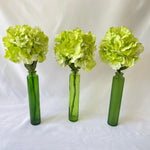 Tall Thin Green Recycled Glass Vase