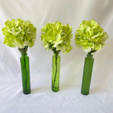 Tall Thin Green Recycled Glass Vase