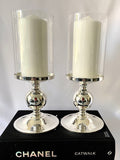 Elegant Bamboo Metal Candle Holders