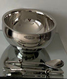 Double Wall Silver  Slanted   Bowl