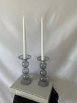 Hand blown glass candle sticks