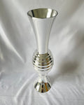 Large Chrome Silver Ball Vase