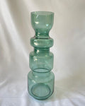 Large Translucent Emerald Green Layered Vase