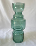 Large Translucent Emerald Green Layered Vase